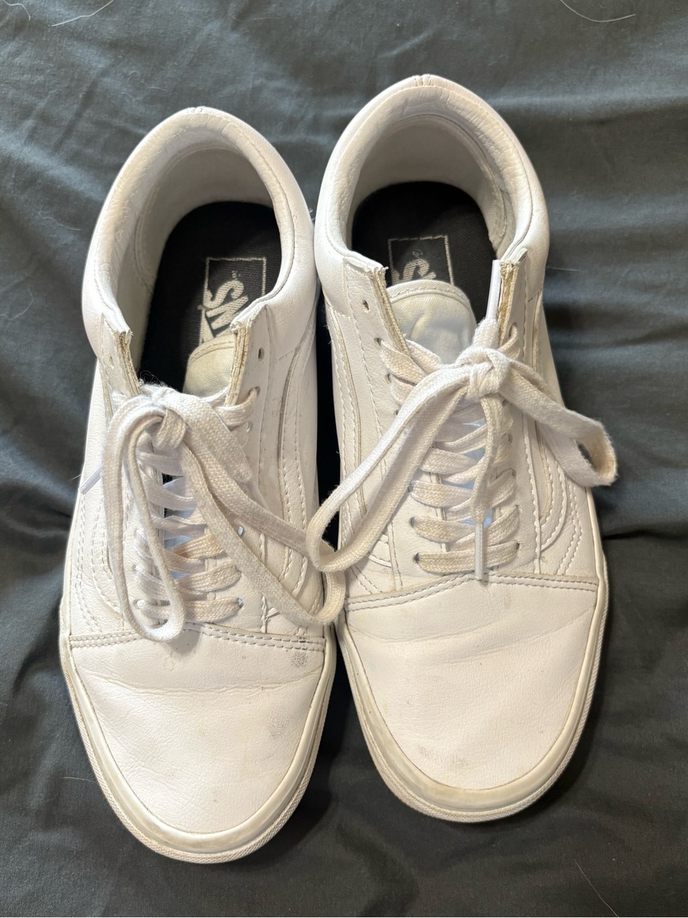 Women’s White Low-Top Vans Sneakers